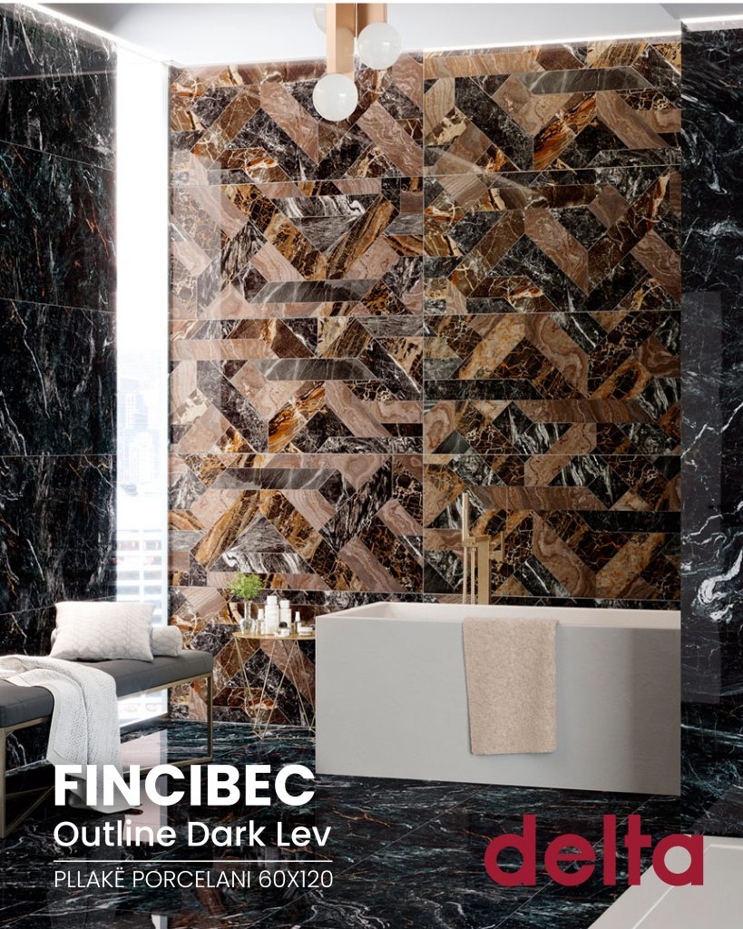 Kjo është një pllakë shtrimi porcelani 60x120 cm me sipërfaqe të rafinuar dhe ngjyrë të errët, ideale për ambiente moderne dhe luksoze.